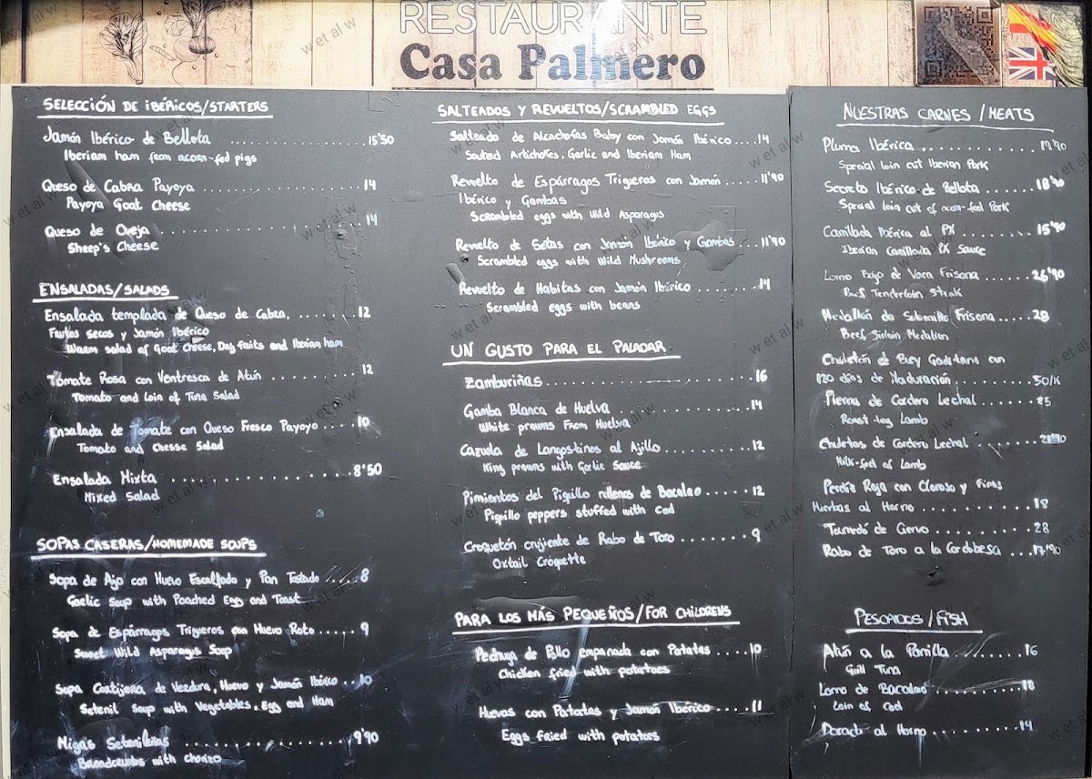 Menu Restaurante Casa Palmero-2
